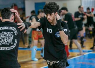 Gran presencia de escuelas de Ushuaia y Río Grande en la clínica abierta de kickboxing que organizó el Instituto Municipal de Deportes