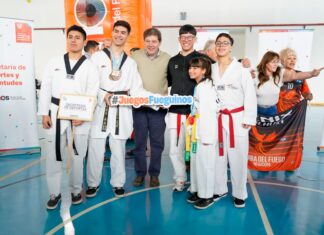 Se vivió una fiesta en la Casa del Deporte de Tolhuin con el lanzamiento de los III Juegos fueguinos 2024