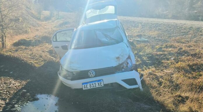 Siniestro vehicular en Ruta Nacional N°3: una persona hospitalizada