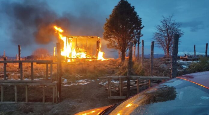 Incendio en una casilla de Ushuaia: rápida intervención policial y de bomberos evitó daños mayores