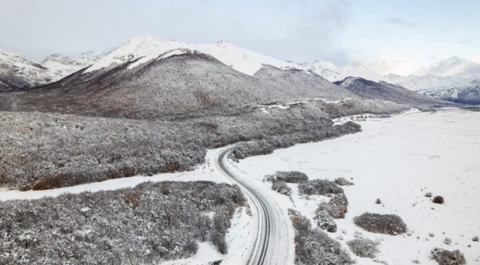 Precaución al transitar por Ruta 3 ante intensas nevadas en zona centro y sur de la provincia