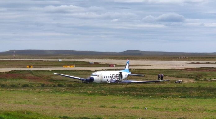 Un avión de Mirgor se despistó en el aeropuerto de Río Grande