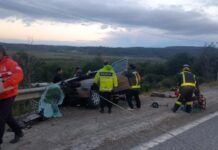 Impactó contra un guardarraíl en la Ruta 3 y fue trasladado a Río Grande