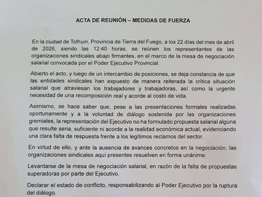 Escala el conflicto en el sector salud y se interrumpen las negociaciones salariales