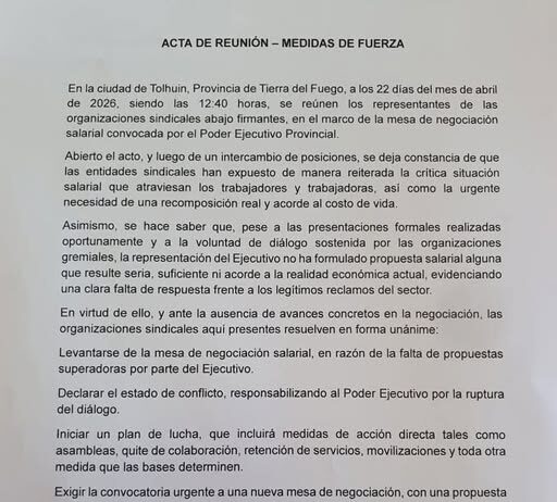 Escala el conflicto en el sector salud y se interrumpen las negociaciones salariales