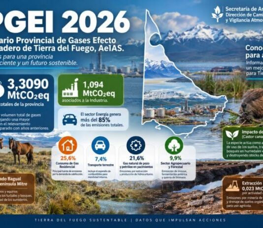 Tierra del Fuego ya cuenta con su primer Inventario de Gases de Efecto Invernadero