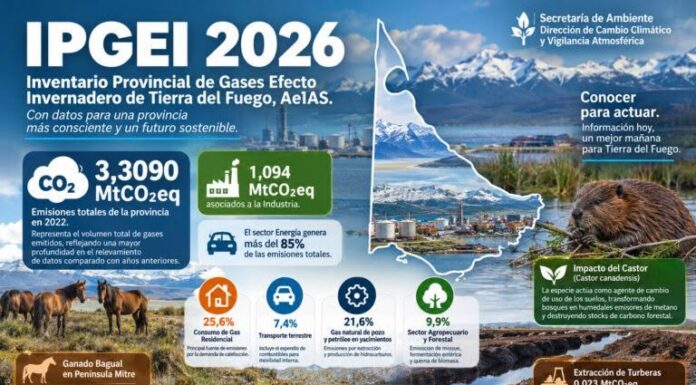 Tierra del Fuego ya cuenta con su primer Inventario de Gases de Efecto Invernadero
